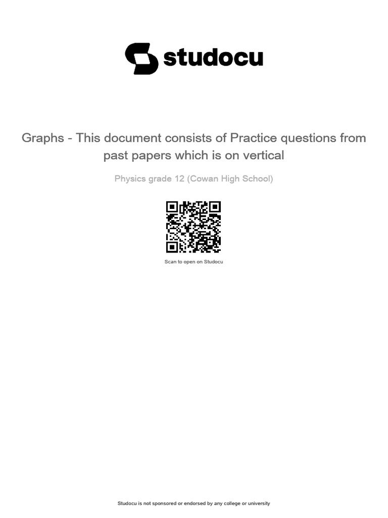Graphs of Motion Practice Questions | PDF