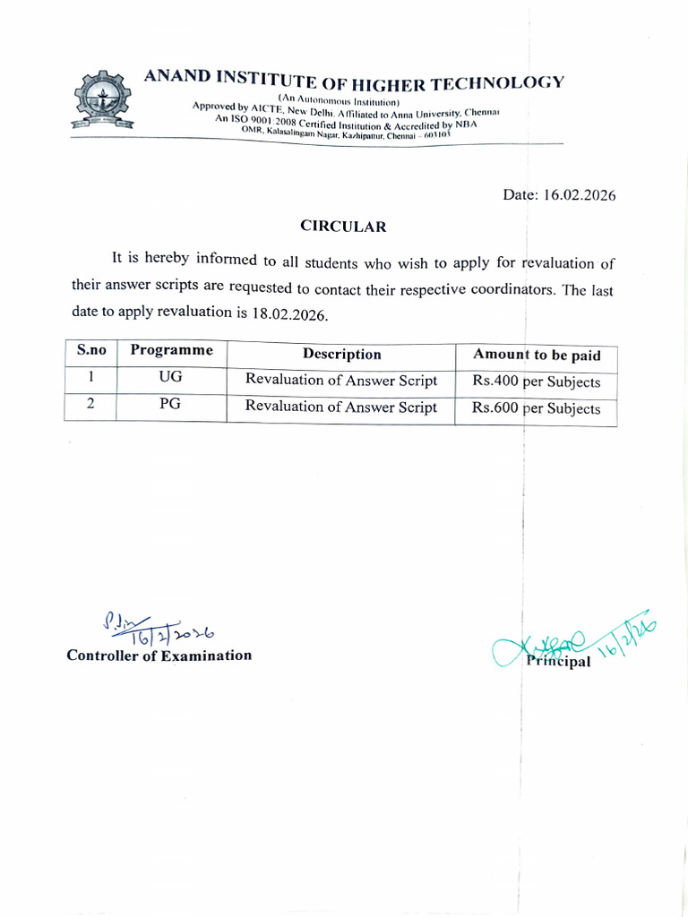 Revaluation Circular 2026 | PDF