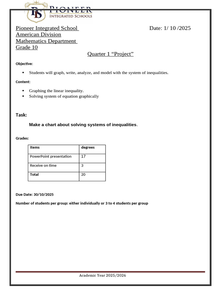 Project Q1 G10 | PDF