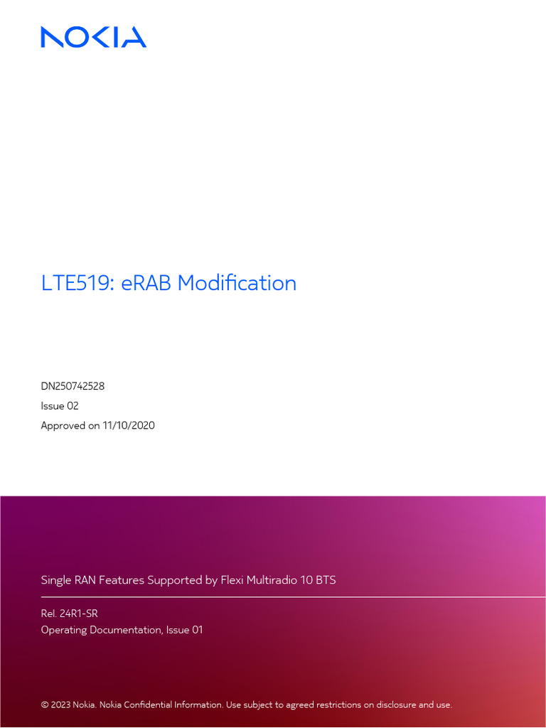 LTE519 ERAB Modification | PDF | Telecommunications | Computing