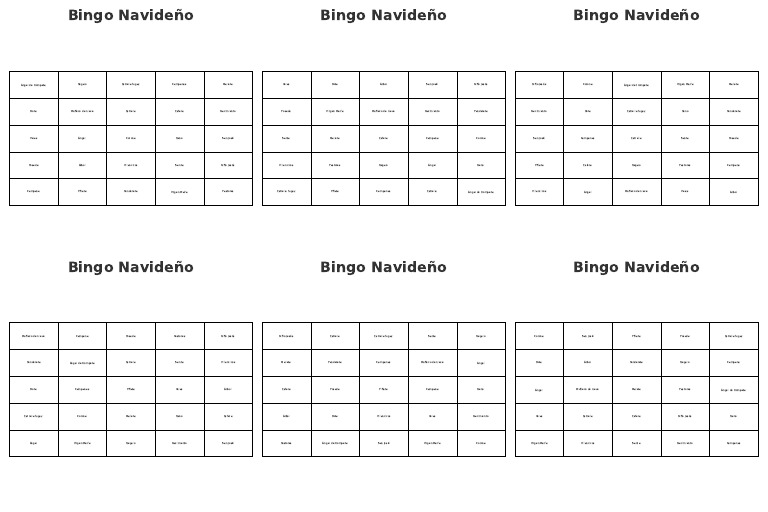 Bingo Navideno | PDF | Navidad | Villancicos