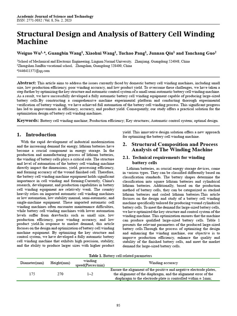 Structural Design and Analysis of Battery Cell Win | PDF | Programmable ...