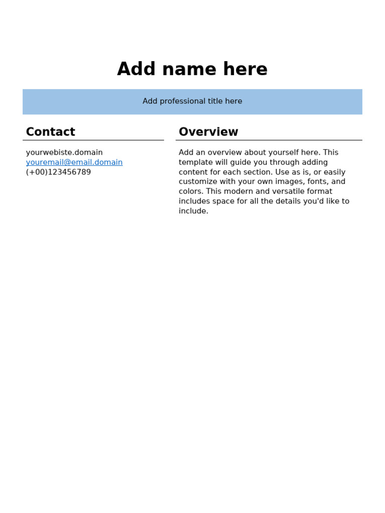 Add Name Here: Contact | PDF