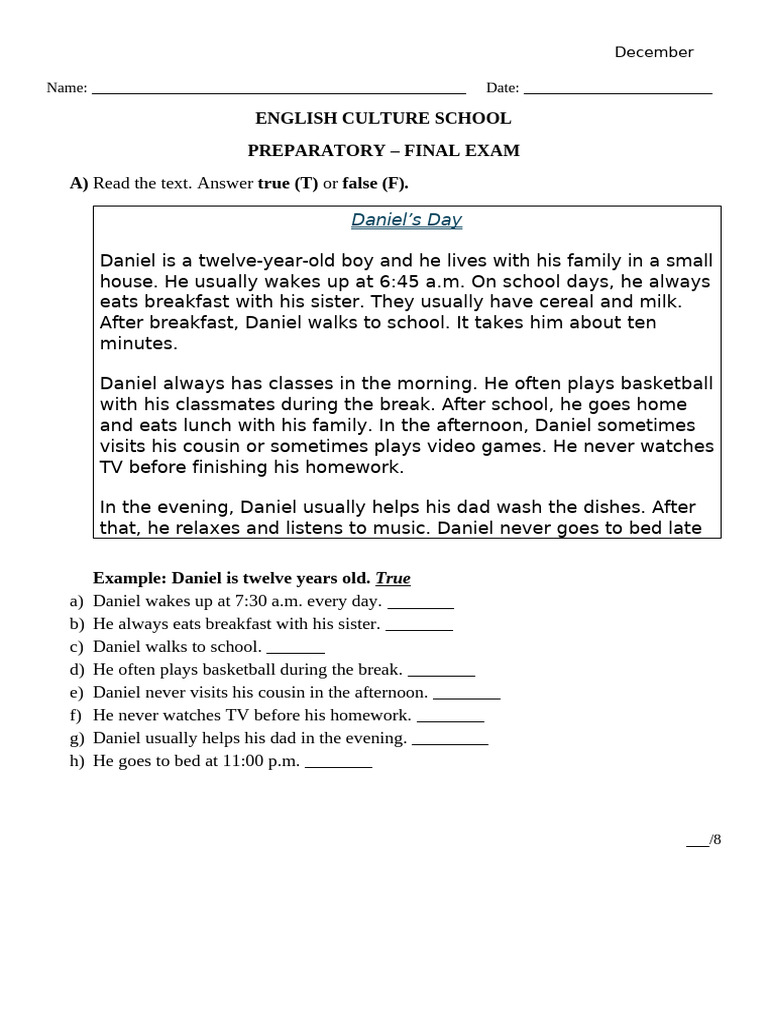 Written Final Exam - Prepa | PDF | Linguistics | Linguistic Morphology