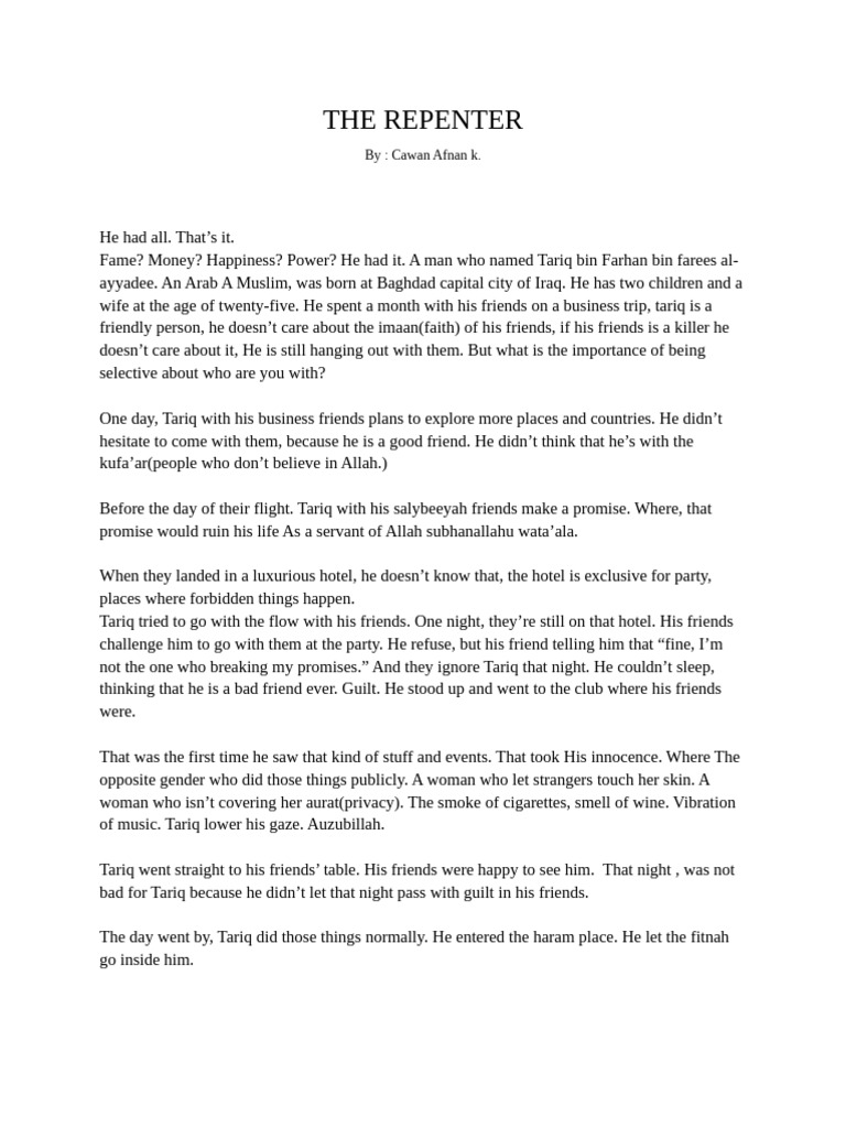 The Repenter | PDF