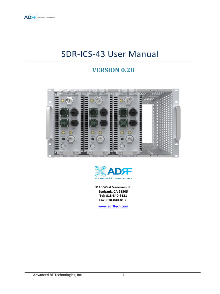 SDR ICS 43 User Manual | PDF | Electromagnetic Interference | Antenna ...