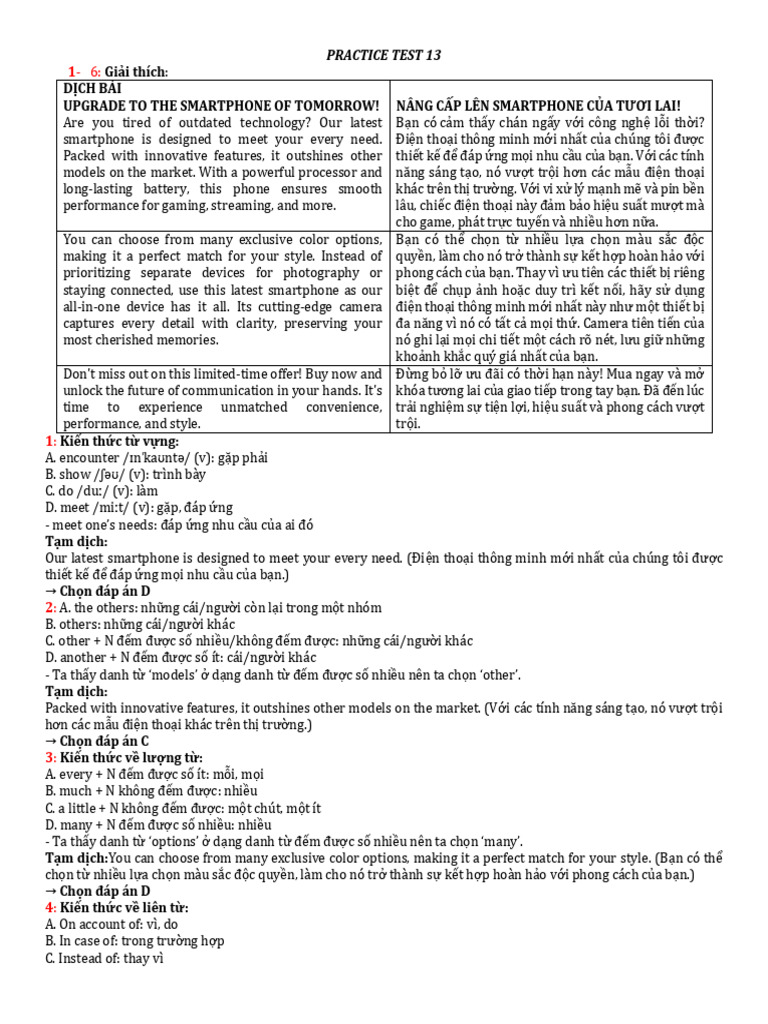 Practice Test 13 | PDF