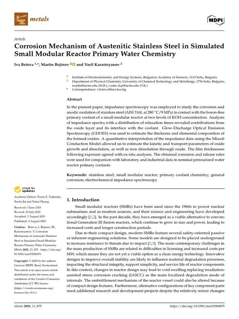 Corrosion Mechanism of Austenitic Stainless Steel | PDF | Corrosion ...