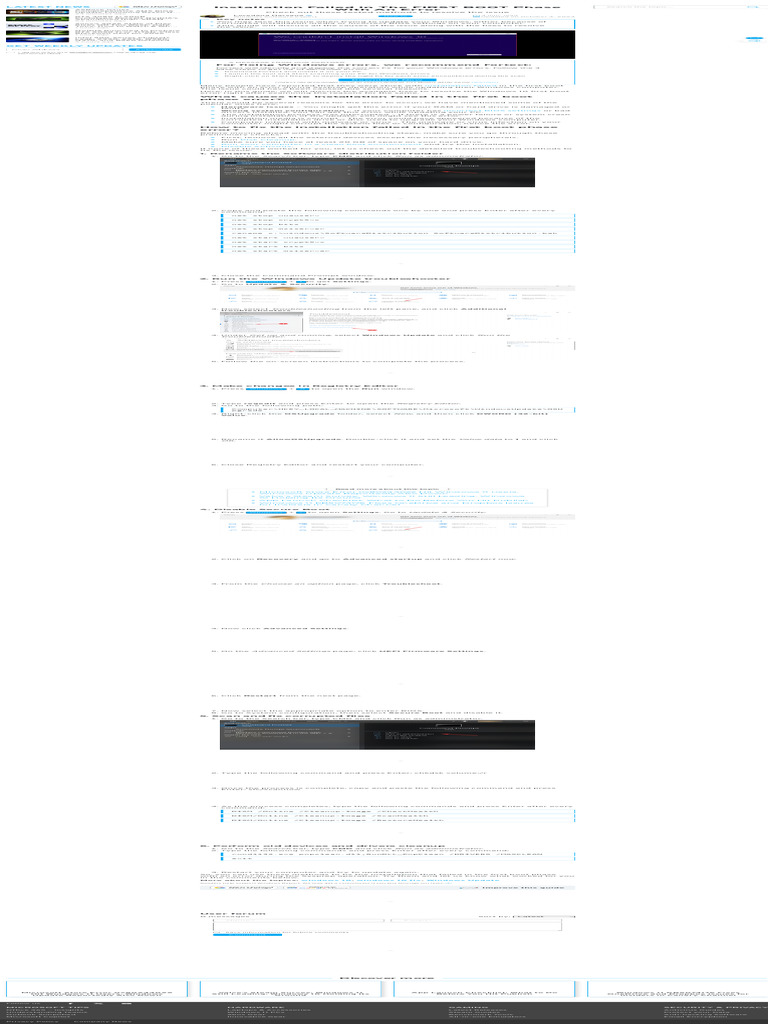 Installation Failed in The FIRST BOOT Phase With An Error | PDF ...