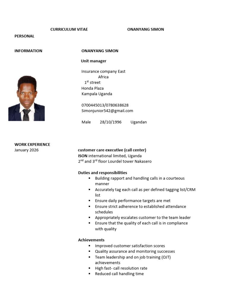 Simon Cv-Updated - PDF Comp | PDF | Data