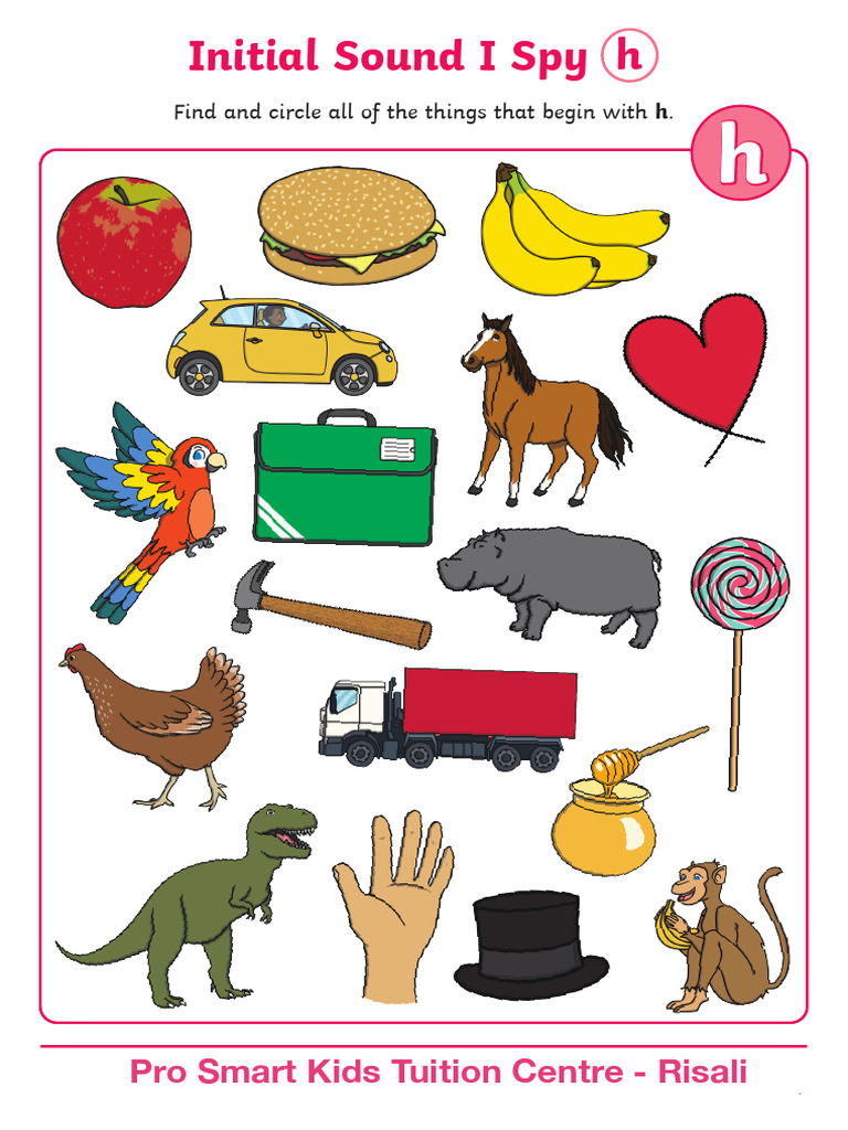 Initial Sound I Spy h | PDF