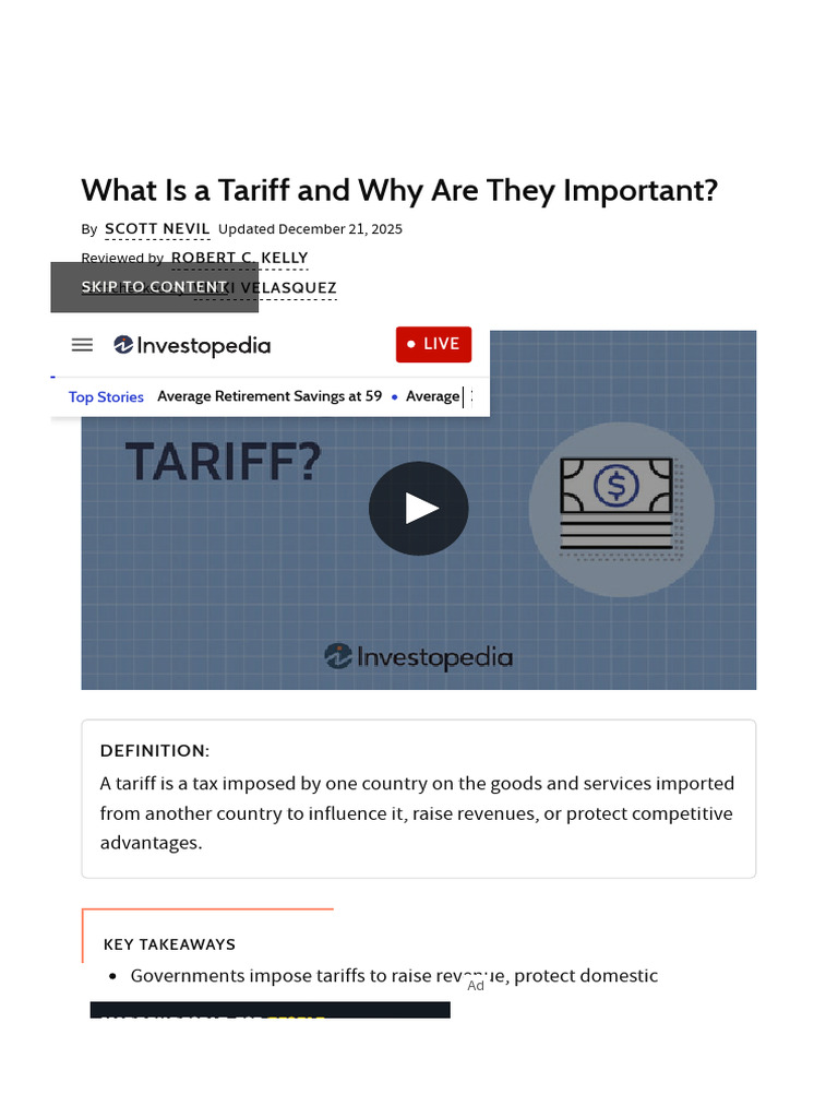 What Is A Tariff and Why Are They Important? | PDF | Tariff | Free Trade
