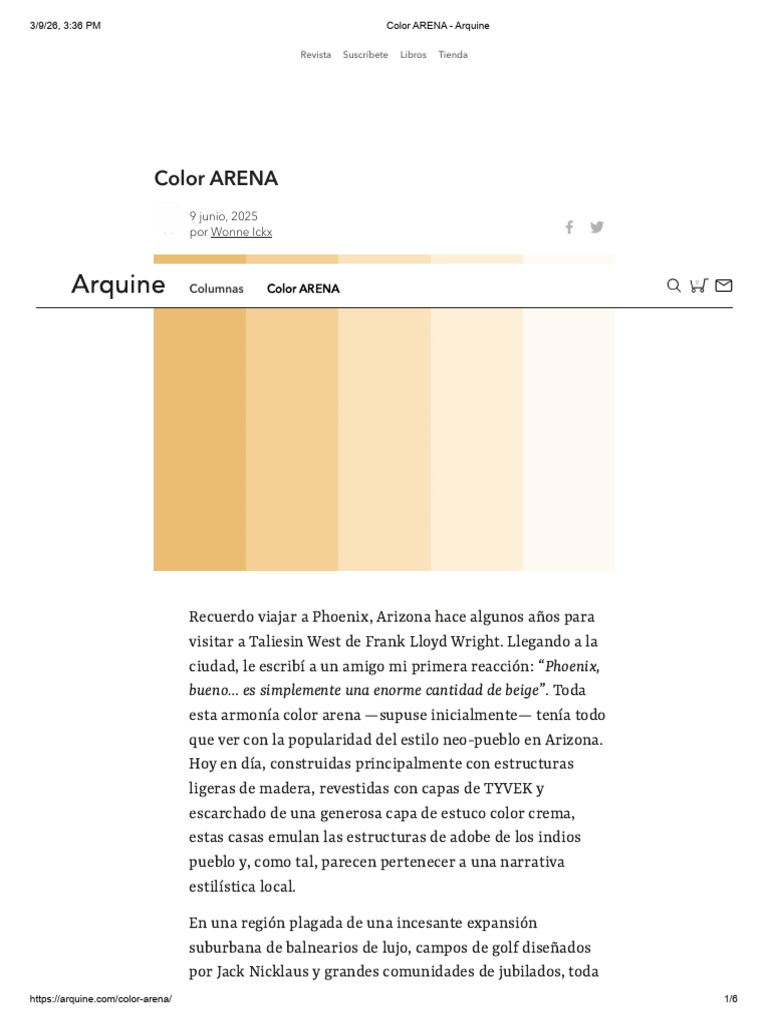 Color ARENA - Arquine | PDF