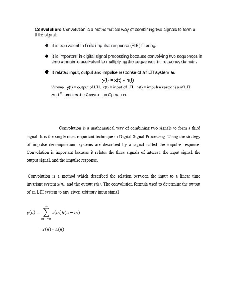 Final_Version of Lecture-2 (Convolution) | PDF | Discrete Fourier ...