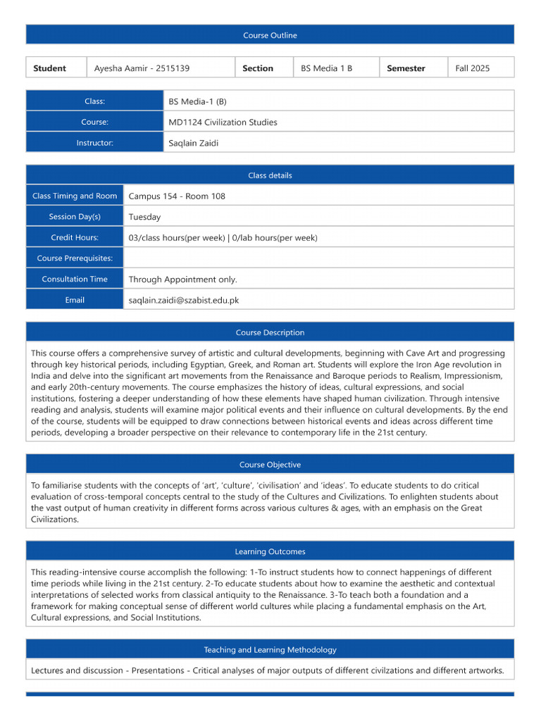 Course Outline | PDF