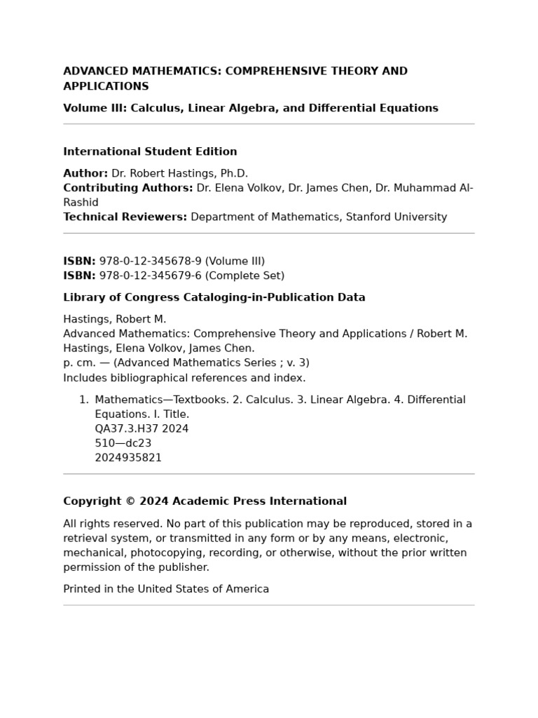 ADVANCED MATHEMATICS | PDF | Integral | Matrix (Mathematics)