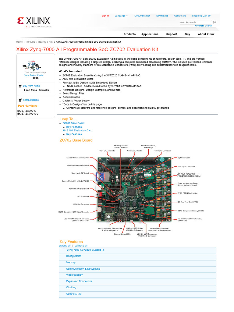 Zynq-7000 SoC ZC702 Evaluation Kit | PDF | System On A Chip | Digital ...
