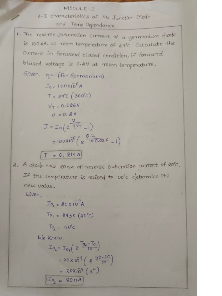 Module 1 Numericals Solutions | PDF