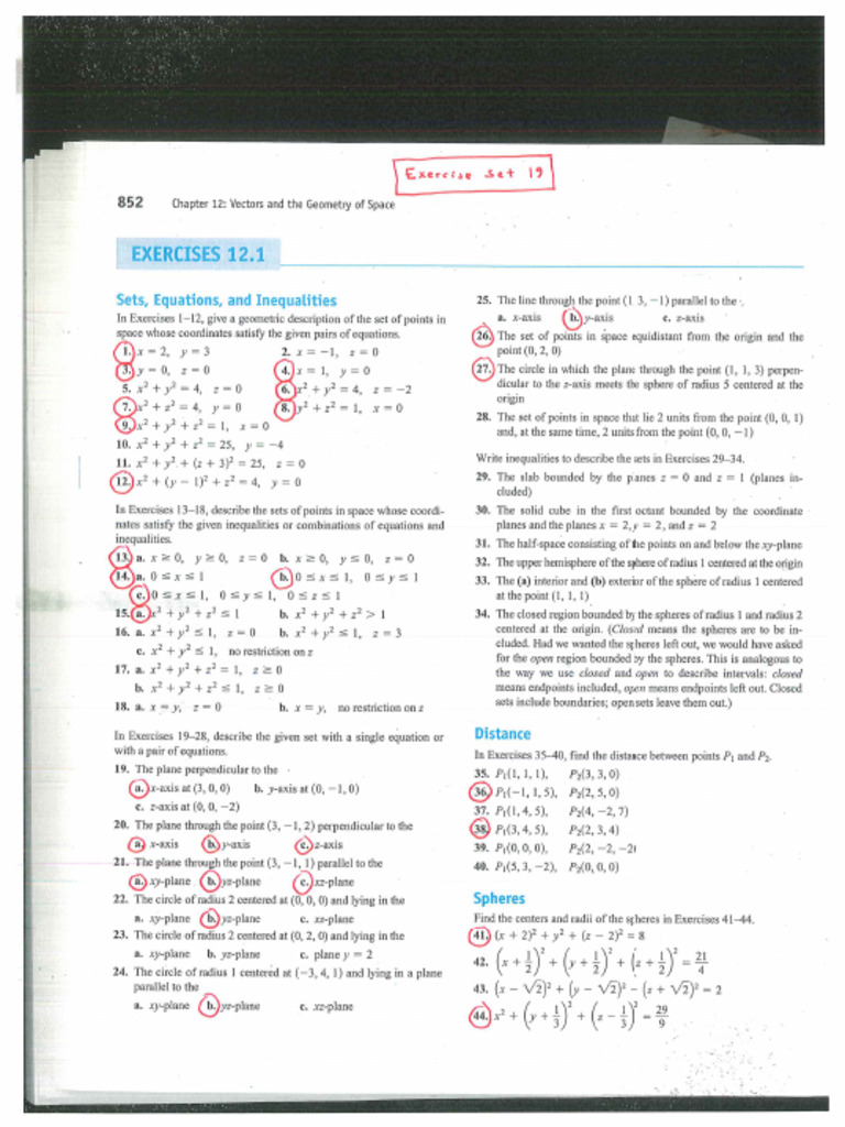 118-Exercise Set 19 | PDF