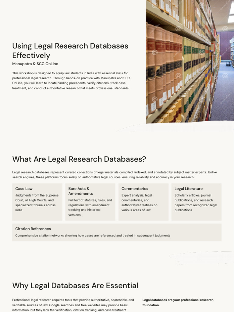 Using Legal Research Databases Effective | PDF | Precedent | Citation