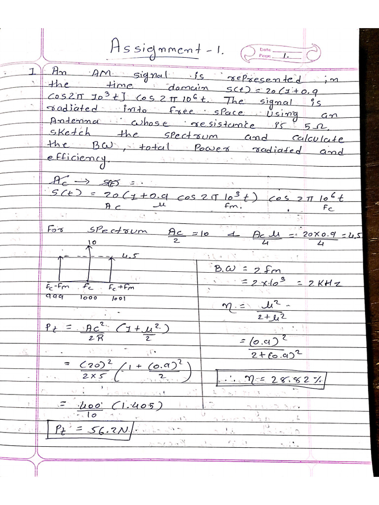 Assignment of Analog Communication | PDF