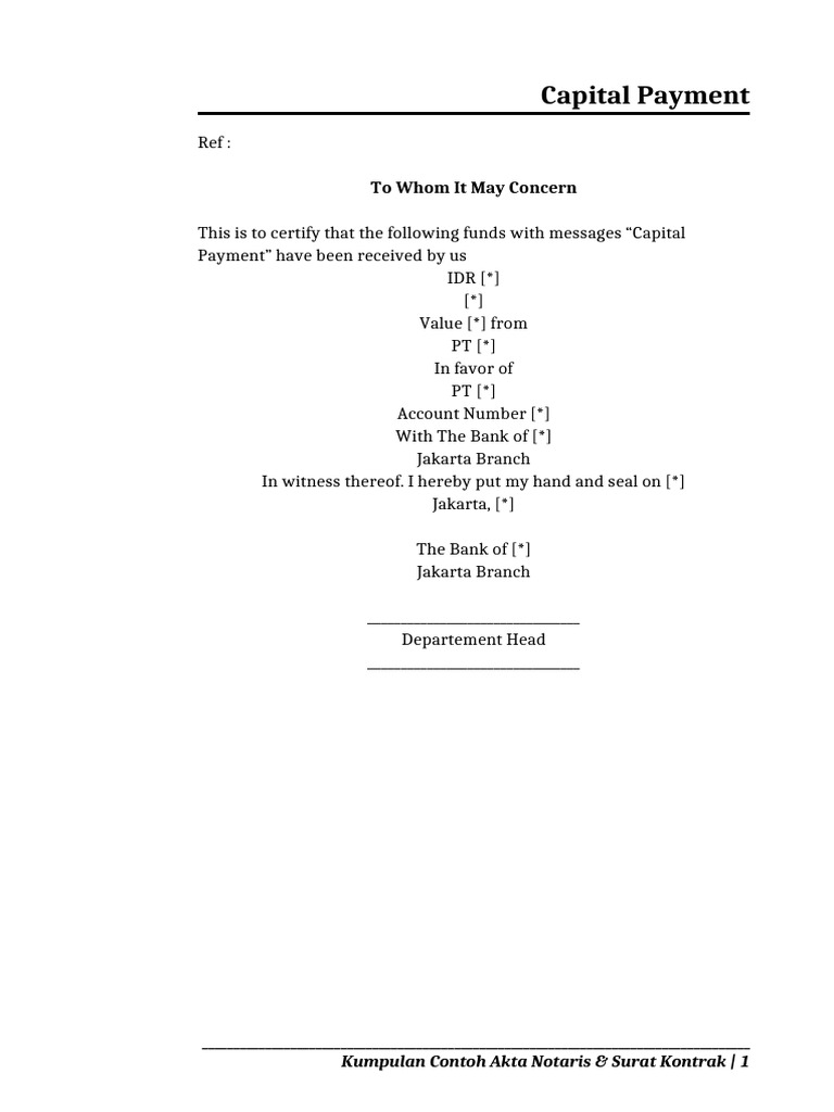 Capital Payment | PDF