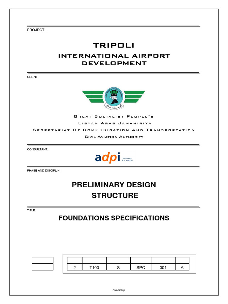 Foundation Specs + Addendum 1 | PDF | Concrete | Specification ...