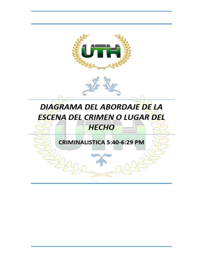 Diagrama Abordaje de La Escena Del Crimen | PDF | Ciencia forense