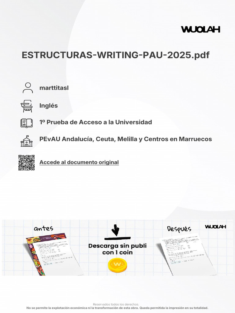Wuolah Free Estructuras Writing Pau 2025 | PDF