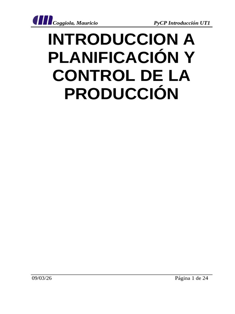 UT1 Introducción a PyCP | PDF | Planificación | Programación de ...