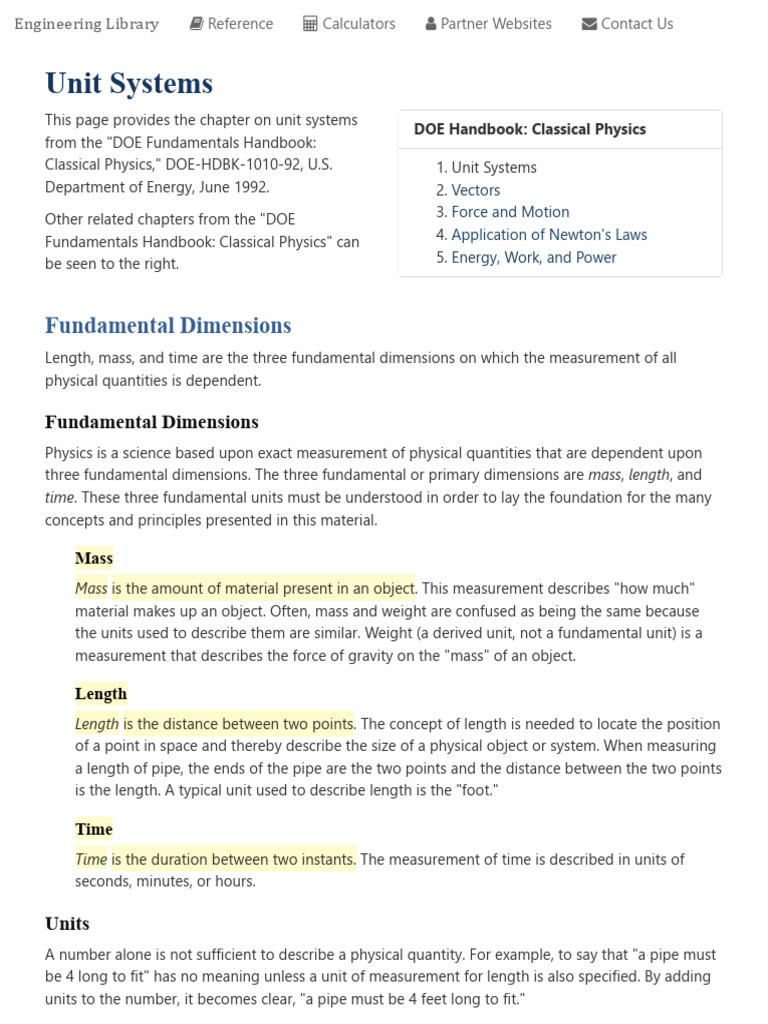 1) Unit Systems - Engineering Library | PDF | Foot (Unit) | Length