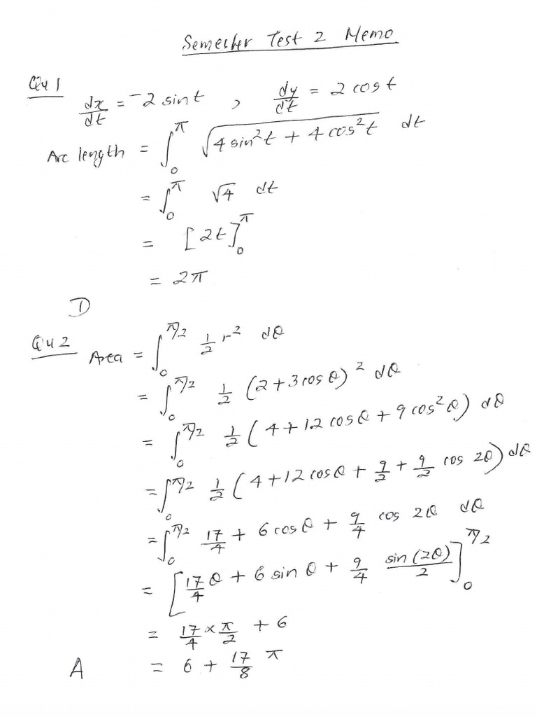 Semester Test 2 Memo | PDF