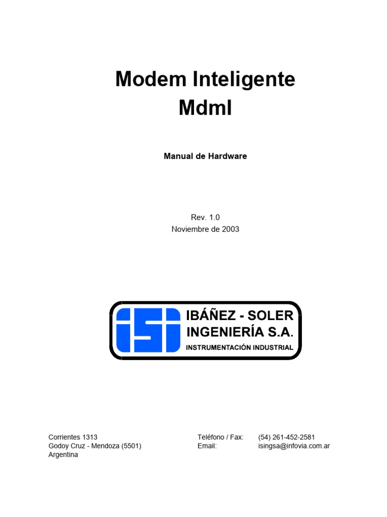 MdmI Manual Hardware Rev10 | PDF | Módem | Corriente continua