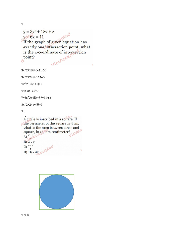 Math Test 1 | PDF