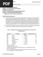 TCLP Toxicity Characteristic Limits | PDF | Toxicity | Waste
