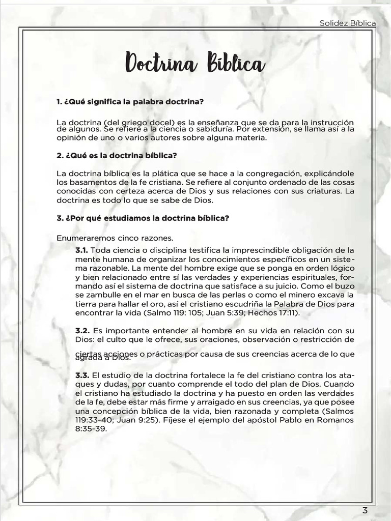 2 - Doctrina Bíblica | PDF | Doctrina | Fe