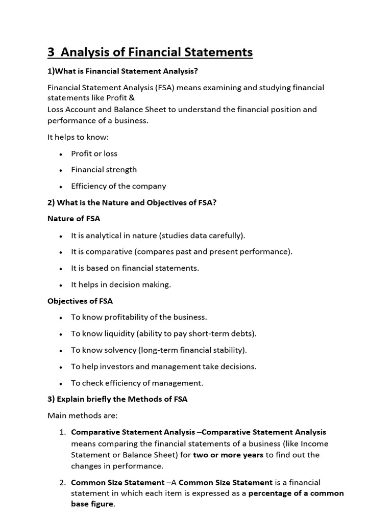 3 Analysis of Financial Statements (1)2 | PDF | Balance Sheet | Investing