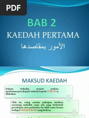 03 Kaedah 1 Al Umur Bi Maqasidiha Pdf