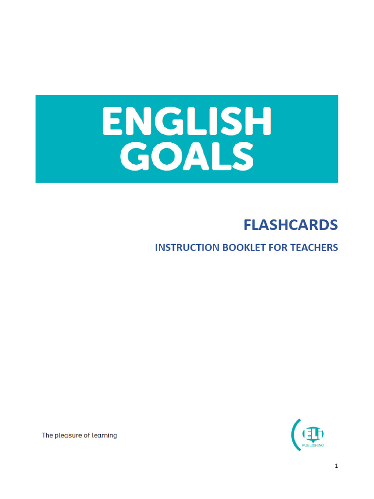 EG Flashcards Instruction Booklet For Teachers | PDF | English Language