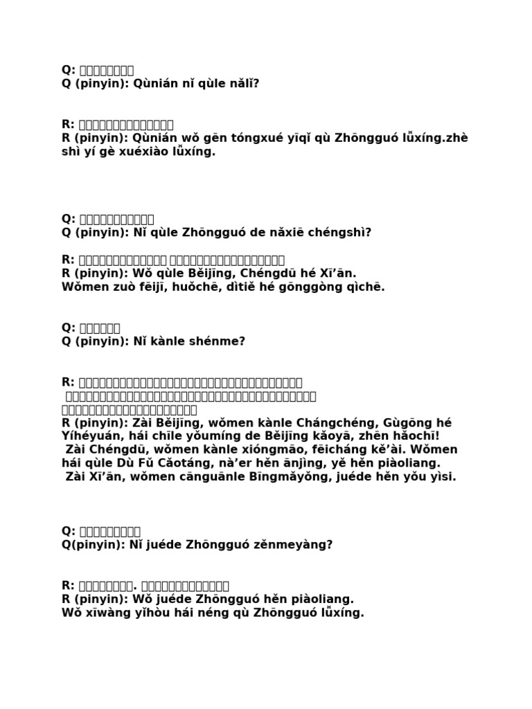 Dialogue Chinois | PDF