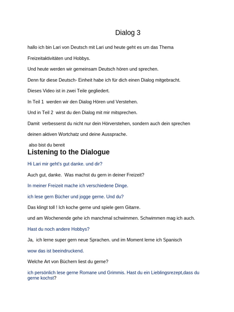 Dialog 3 | PDF