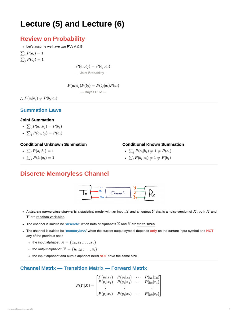 Discrete Memoryless Channel | PDF | Information | Statistical Theory
