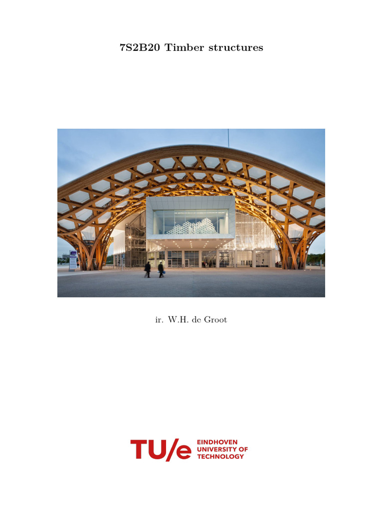 7S2B20 LECTURE NOTES - Timber - Structures | PDF | Wood | Humidity