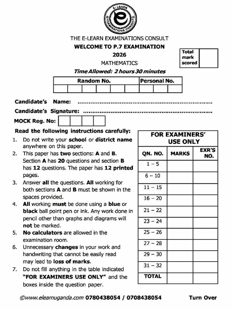 Mtc e~Learn Welcome to p.7 2026 | PDF