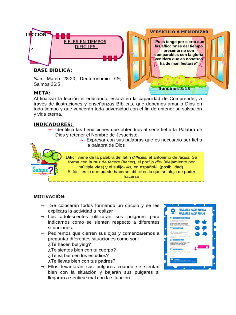 Ebv 2023 Leccion 2 Fieles en Tiempos Dificiles | PDF | Cristo (título ...