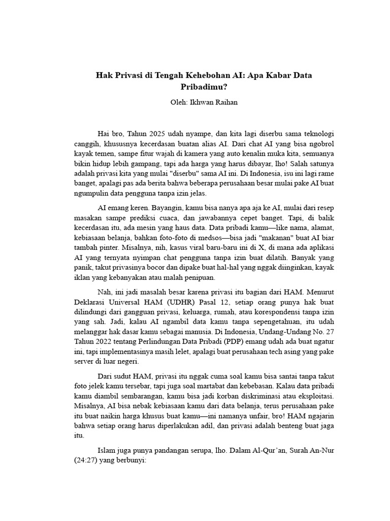 004 - Ikhwan Raihan - Islam Dan HAM | PDF