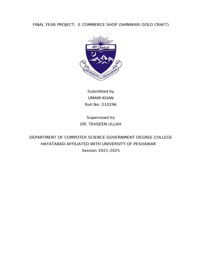 FINAL YEAR PROJECT Thesis | PDF | Model–View–Controller | Websites