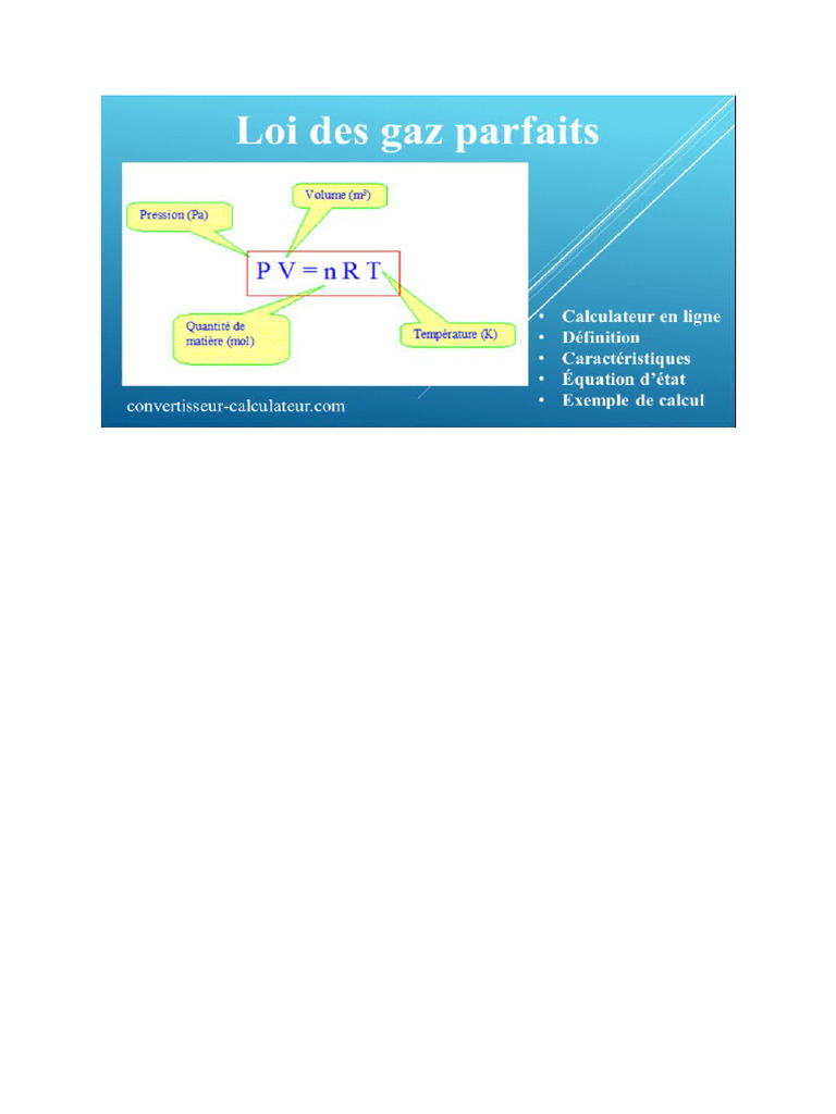 Gaz Parfait | PDF