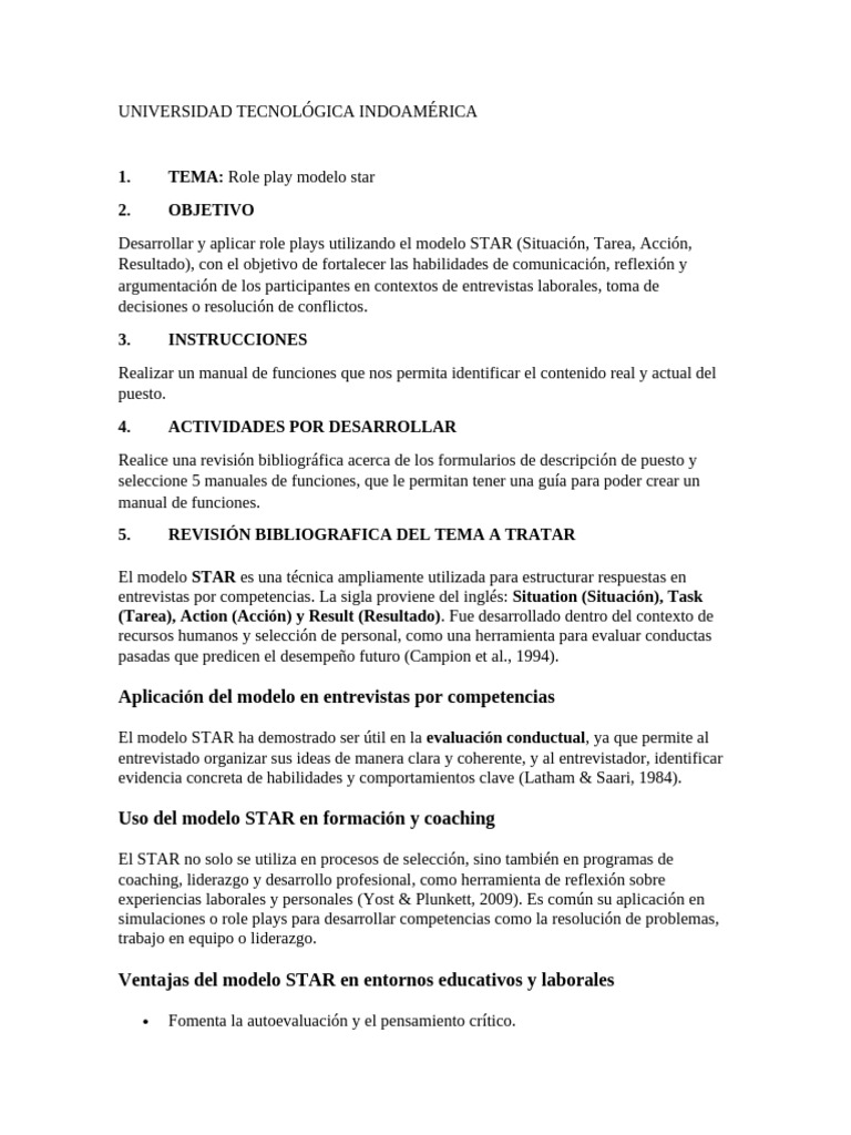 Modelo Star | PDF | Gestión de recursos humanos | Comportamiento