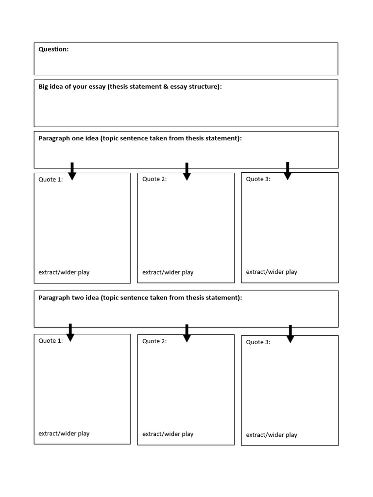 Essay Planning Sheet | PDF